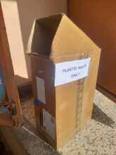 Recycled Boxes for the purpose of Waste bin.