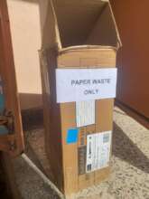 Recycled Boxes for the purpose of Waste bin.