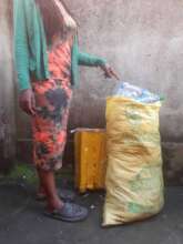 Plastic waste separation by one of the Participant