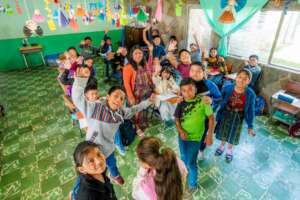 Students in a Mission School classroom