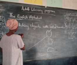 Adult literacy class