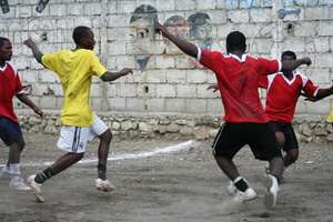 Playing on a newly cleared field