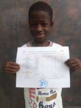 Student with Report Card