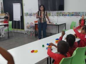Lego activity with children from Rooikappie
