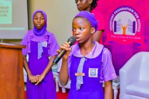 At the launch of the Human Rights Club In Lagos