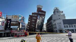 Collapsed building in Hualien