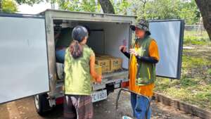 The delivery of relief supplies