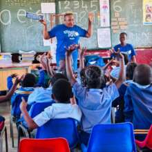 An interactive Reading Club session with children