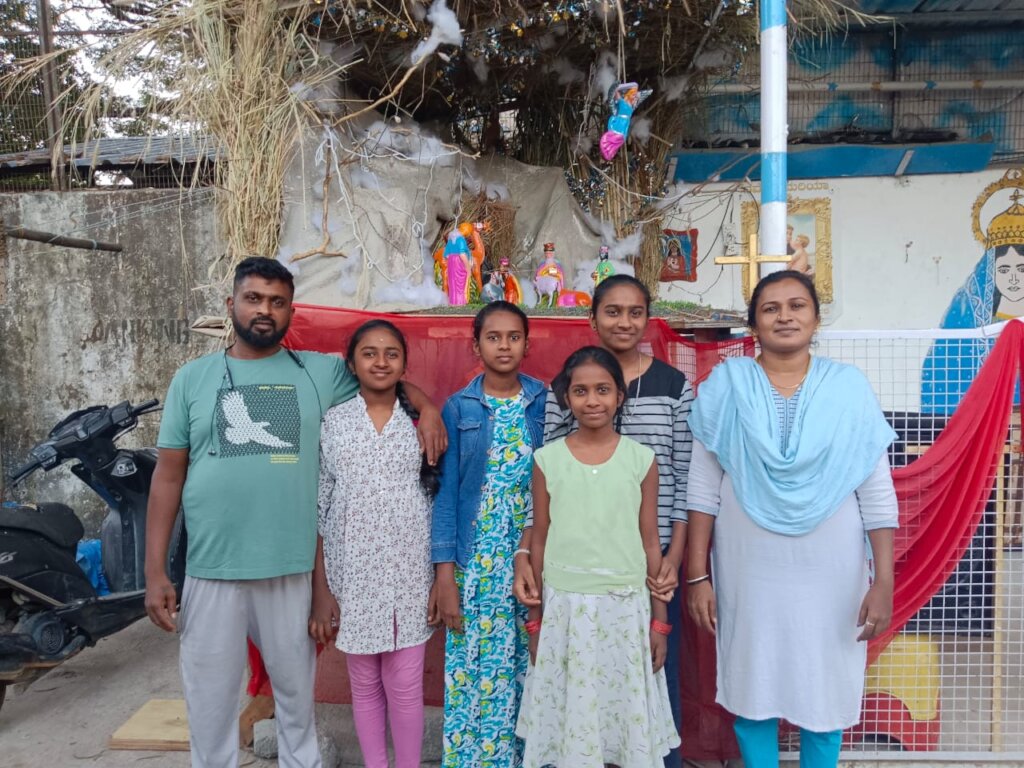 Families at their home