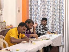 ACT Fathers enjoying lunch