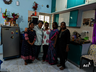 ACT home visit at their new rented apartment