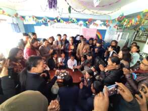 Marking the special occasion with cake & candles