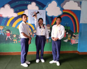 Children take part in the singing competition