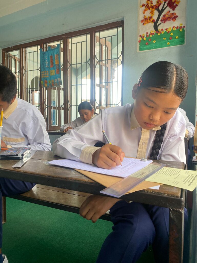A student takes the terminal exam