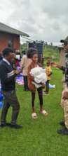 Woman Gets Mosquito Nets