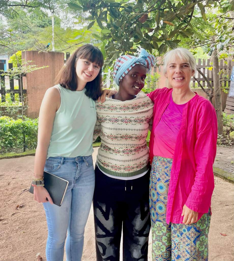 Hayto with Maud (postdoc) and Valerie (volunteer).