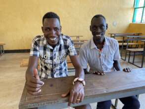 Supported students revisit their old school