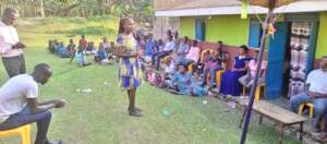 PLANE Project Officer sensitizing the communities