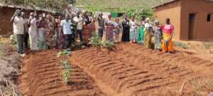 Zawadi and her group members during training