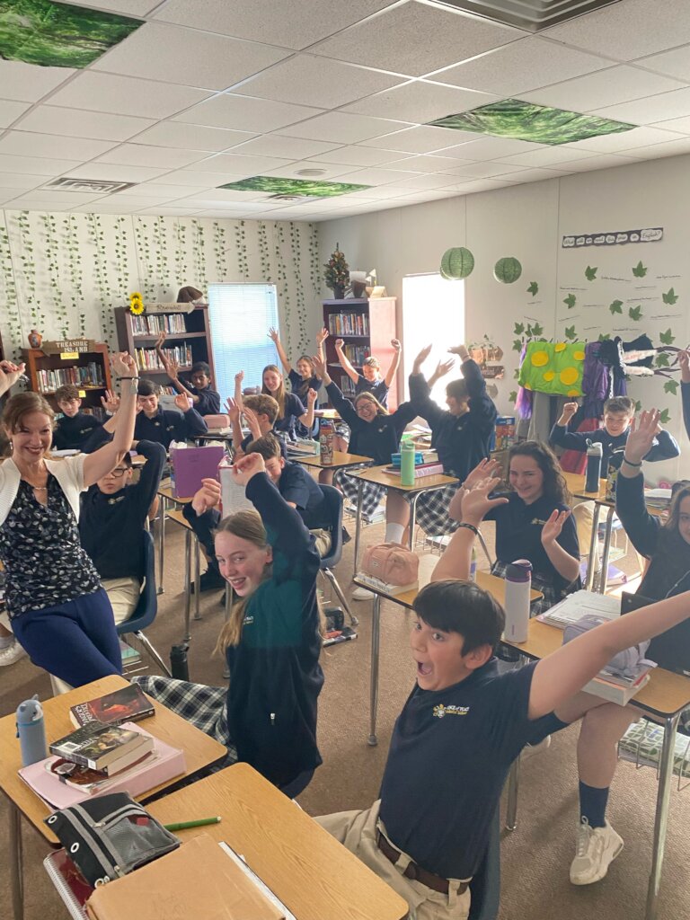 Prince of Peace Students Celebrating