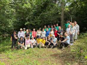 Volunteers after a planting day