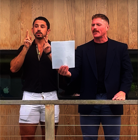 Our speech at the fundraiser in Fire Island