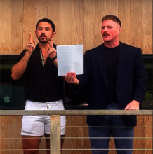 Our speech at the fundraiser in Fire Island