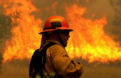 Help volunteer firefighters in forest fires