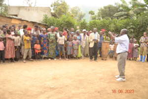Blessed Aid during public awareness on Hate Speech