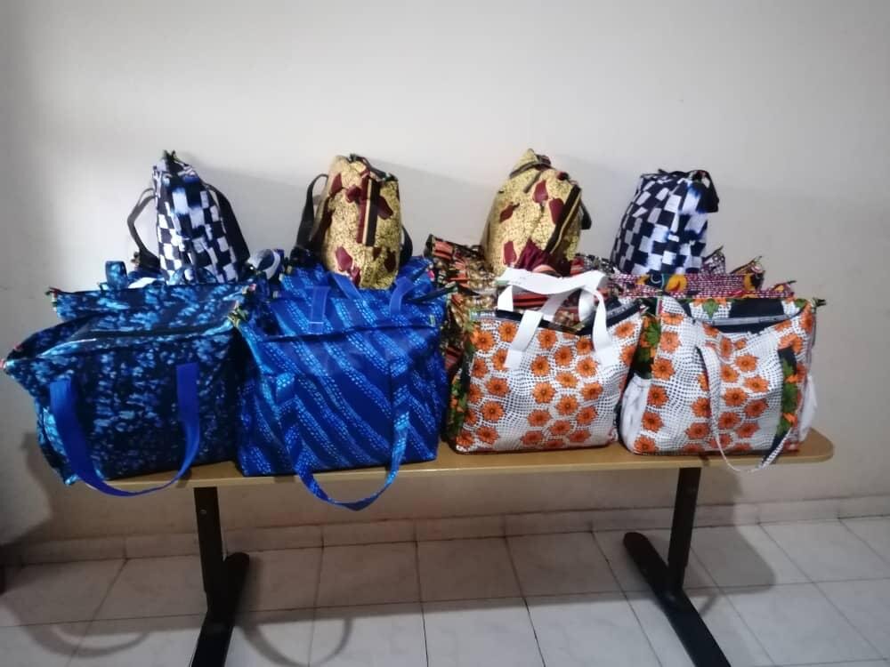 Baby Bags waiting to be delivered.