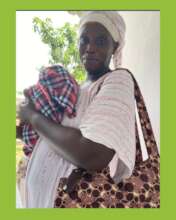 One of new mother's with her baby bag.