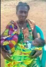 Mother with her post-natal kit.