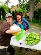 Christina & Felicia at our 24th Street Urban Farm