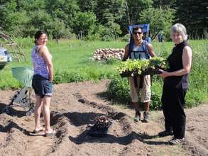 Exec Dir Karen Clark with Mexica Farmers