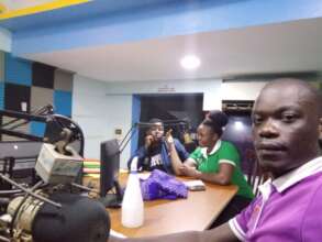 PLANE staff on radio sensitizing the people