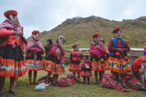Women gather for the quality control meeting