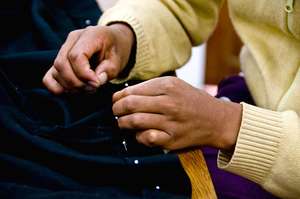Hand-sewing detail