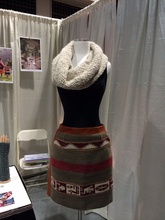 The hand-knit scarf