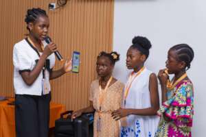Girls Presenting Their App for Technovation 2025