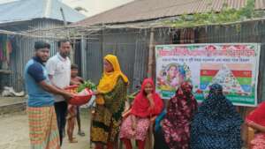 Food was distributed to lactating mothers