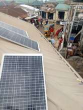 Solar panels of borehole