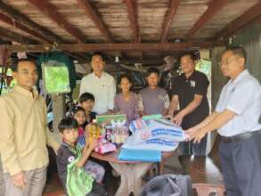 Family and children received food packages