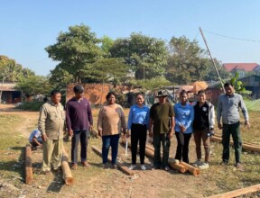 Teams support family in home construction