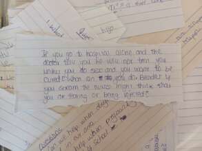 A question written by a primary school student.