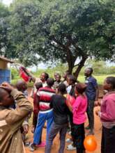 Children doing team activity