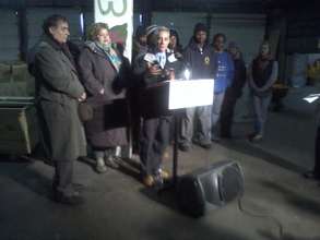 Erika Allen introducing Rahm Emanuel
