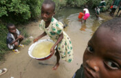 Sanitary hope with clean water for children&women