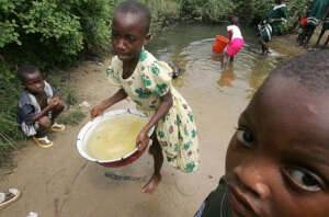 Sanitary hope with clean water for children&women