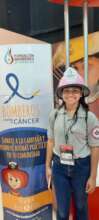 Pink helmet, symbol of the campaign.