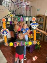 Jeremy and his family on the Day of the Dead